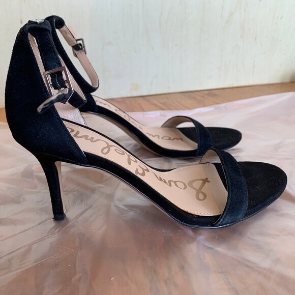 Like New Sam Edelman Black suede 2.75 inch Heels - Picture 1 of 4